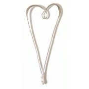 La Jewellery Recycled Silver Long Heart Bookmark